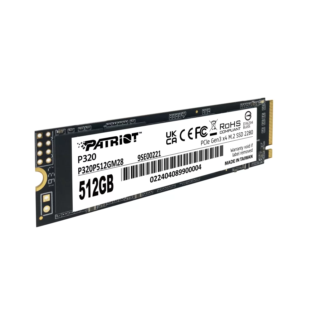 Patriot P320 512GB 3000/2200MB/s NVMe M.2 SSD (P320P512GM28)