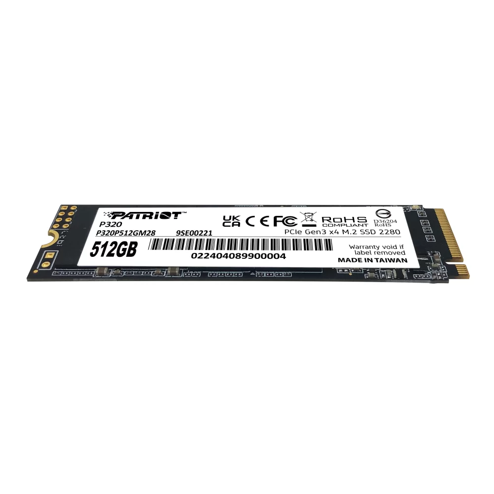 Patriot P320 512GB 3000/2200MB/s NVMe M.2 SSD (P320P512GM28)