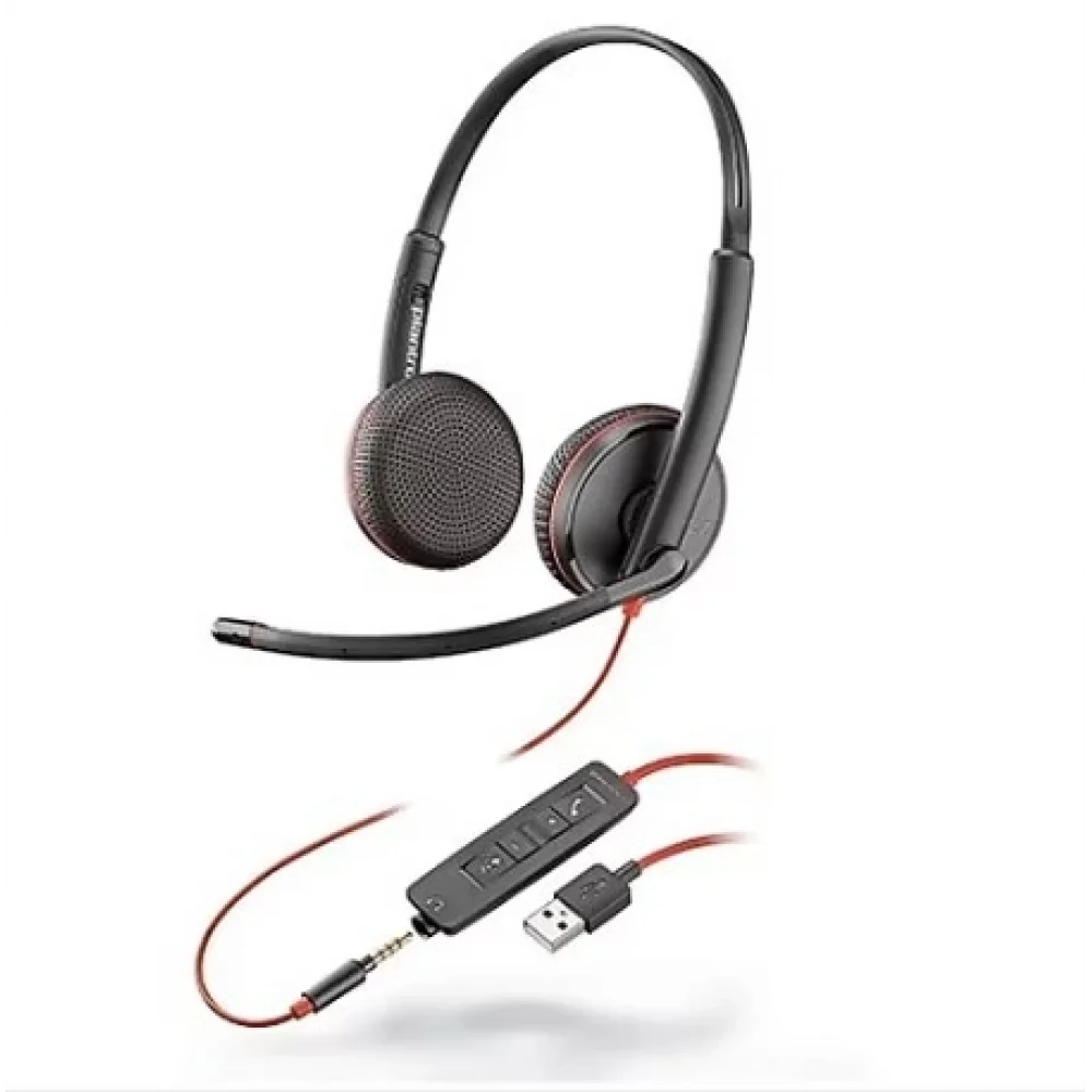Plantronics Blackwire EP320 Usb Stereo Kablolu Kulak Üstü Mikrofonlu 2.El Çağrı merkezi Kulaklığı