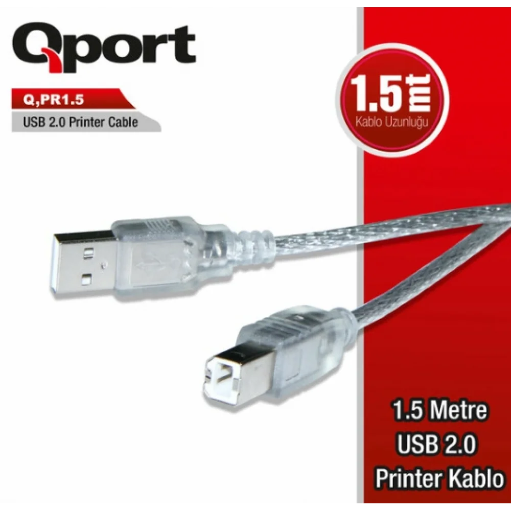 Qport Kablo Yazıcı C-533 Usb 2.0 1,5 Metre