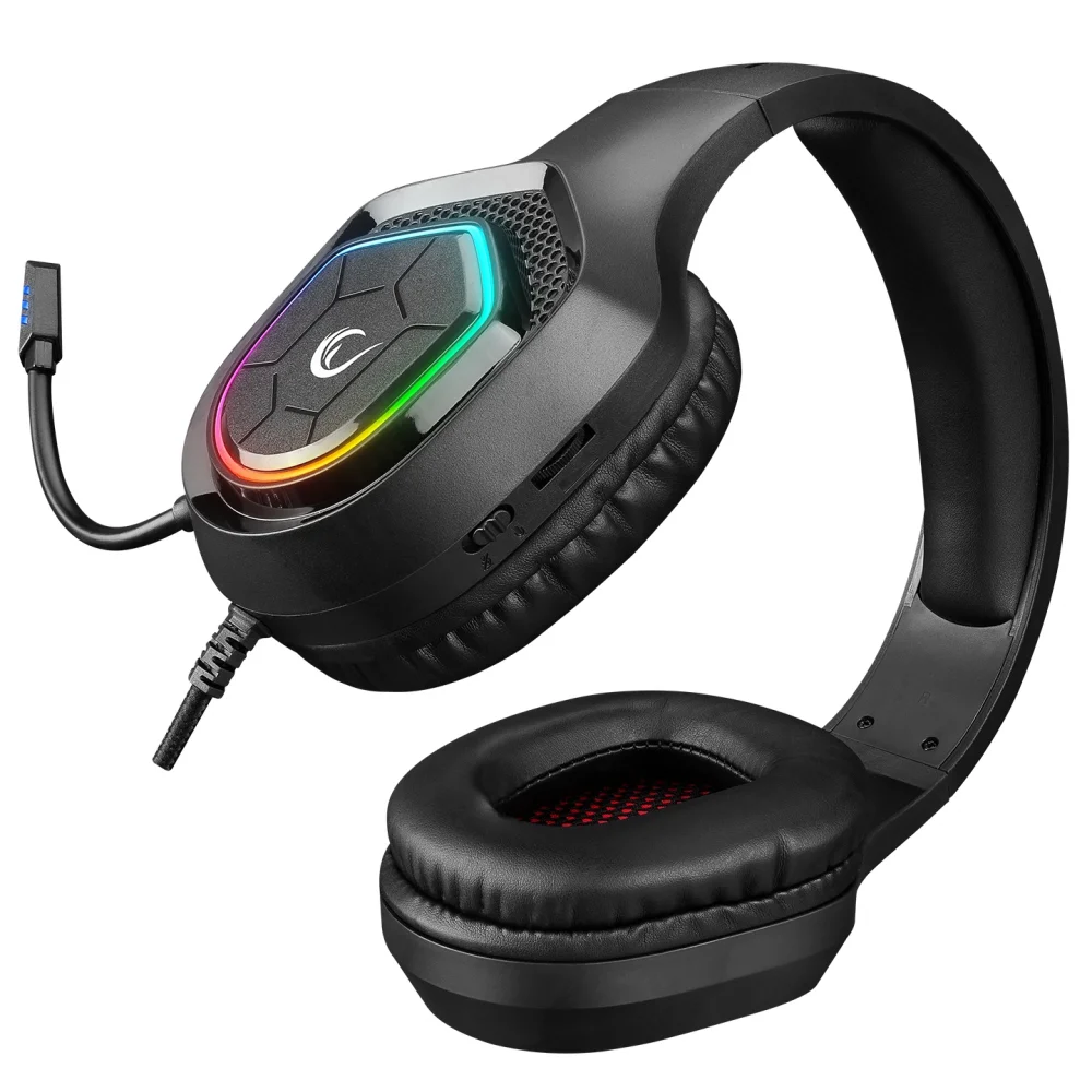 Rampage Kulaklık Rm-K90 Vector Sıyah Rgb Led Type-C Gamıng Oyuncu Mıkrofonlu