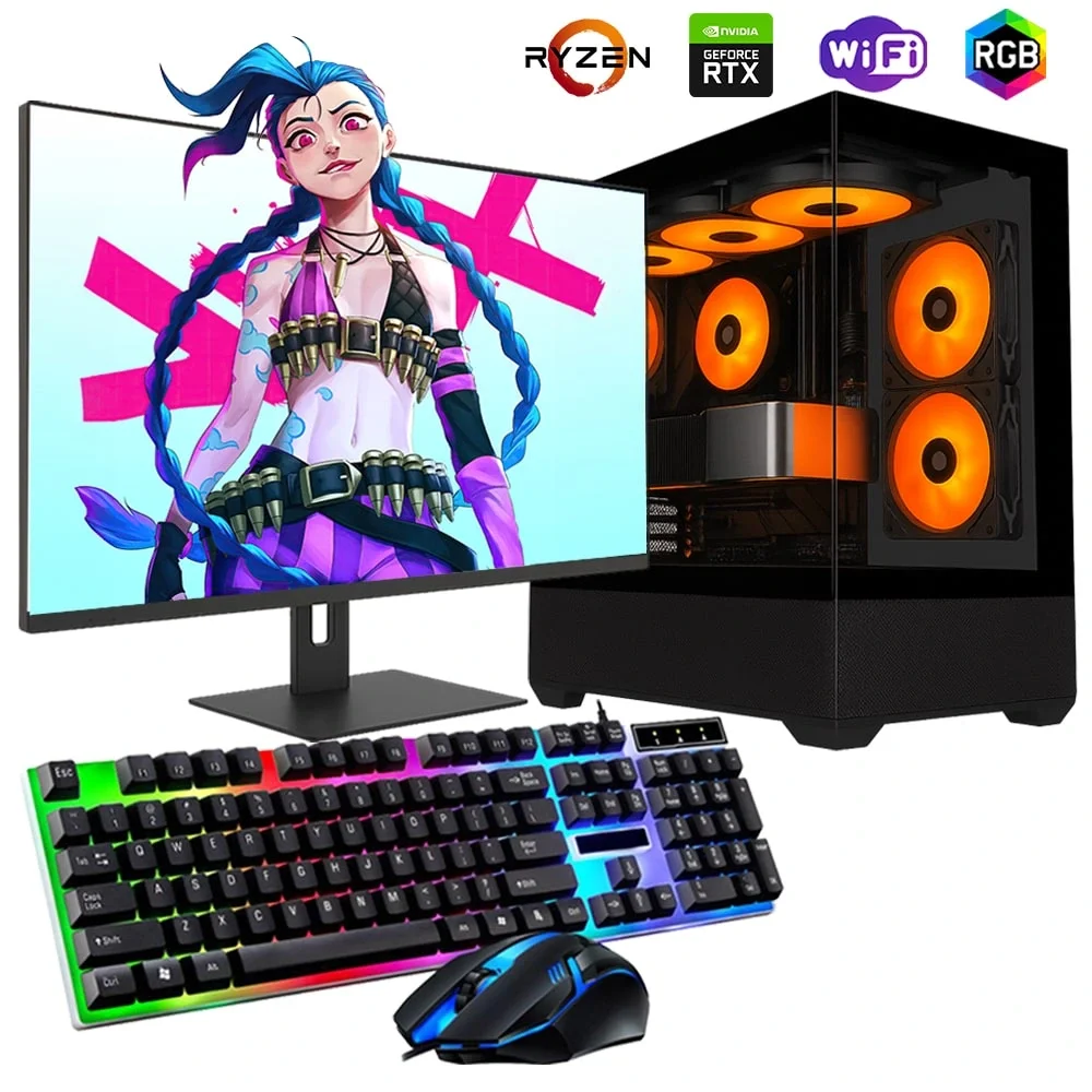 Ryzen5 5600 16GB 480SSD 12GB RTX3060 27 Monitörlü Oyun Bilgisayarı
