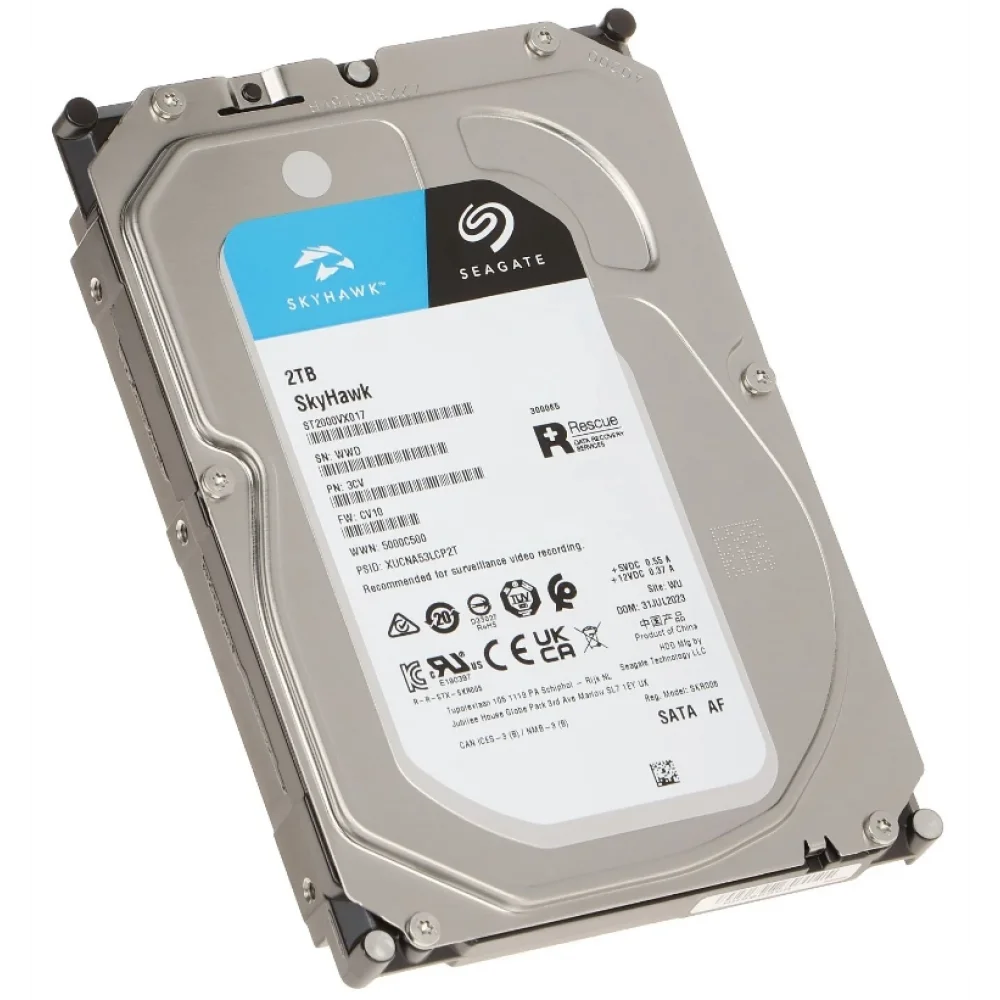 Seagate Hdd 3.5 2Tb Skyhawk 5900Rpm 256Mb ST2000Vx017 7/24 Güvenlik Diski