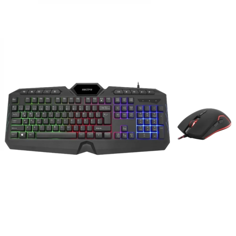 Seclife  Klavye Set Slk-4844B Usb Işıklı Mm Gaming 8000Dpı Programlanabilir Mouse