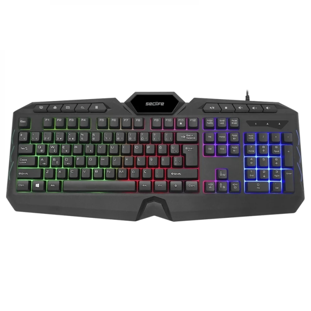 Seclife  Klavye Set Slk-4844B Usb Işıklı Mm Gaming 8000Dpı Programlanabilir Mouse
