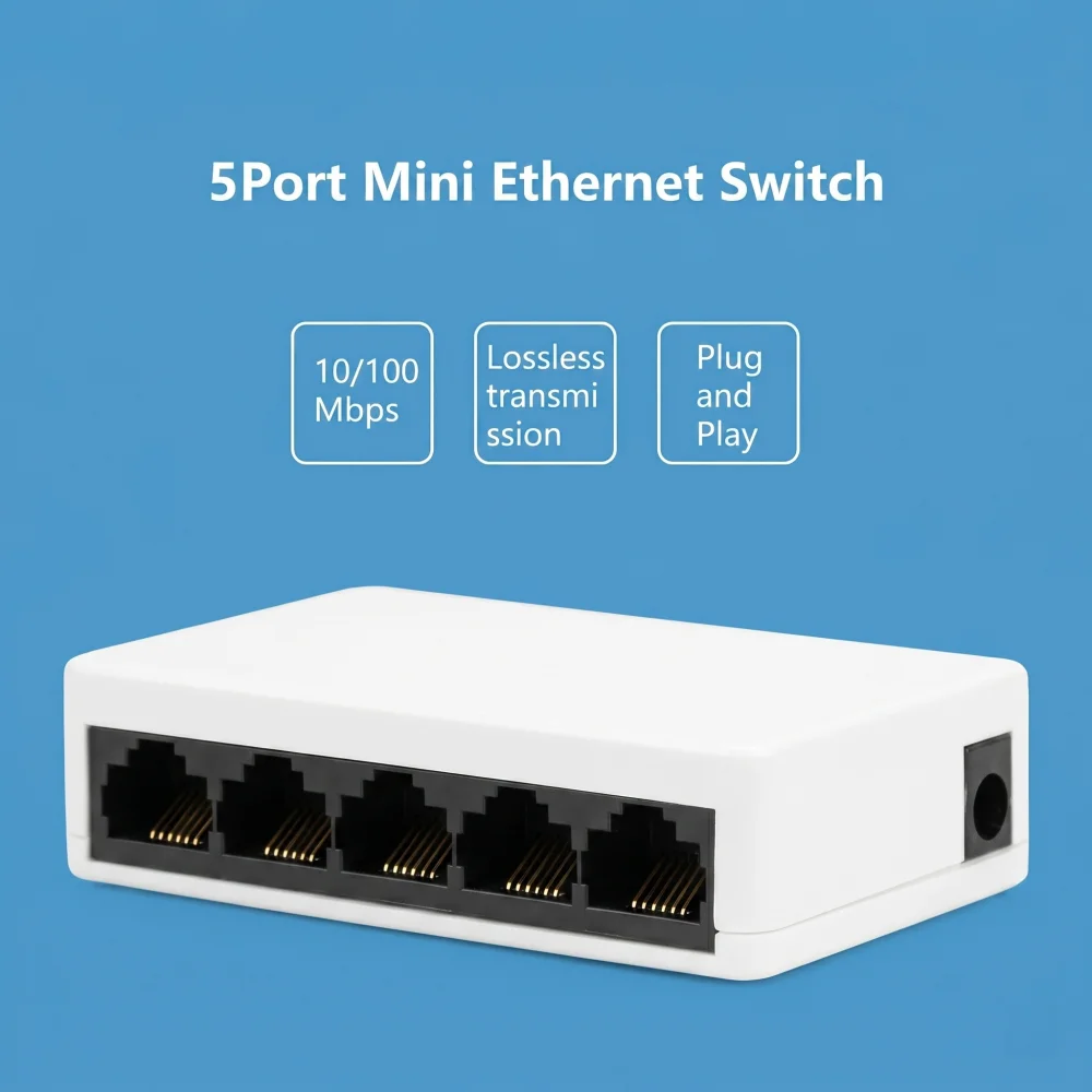 Swıtch 5 Port 10/100 Mbps Muhtelif Marka 2.El 3Ay Garanti