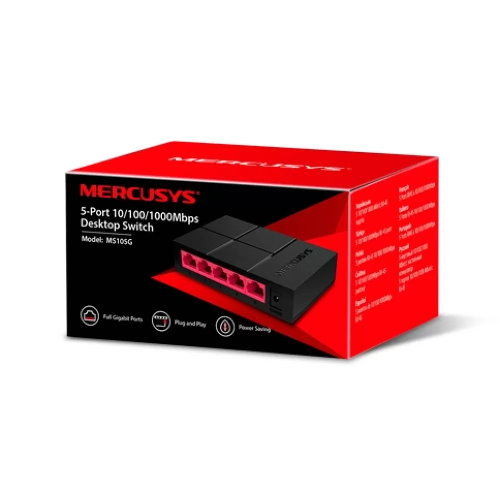 TP-Link Mercusys MS105G 5Port 10/100/1000 Gigabit Switch