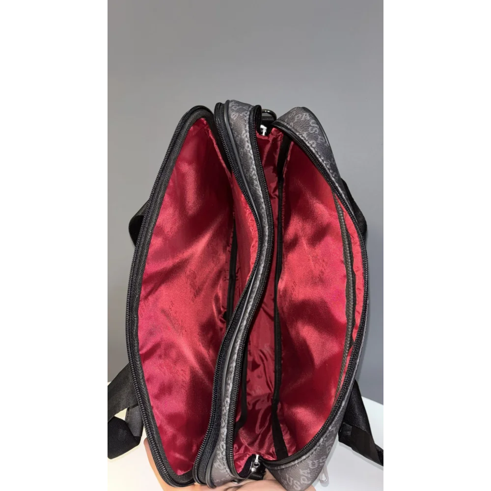 U.S. Polo Assn Çanta 15.6 Deri Desenli Notebook Taşıma çantası GRİ