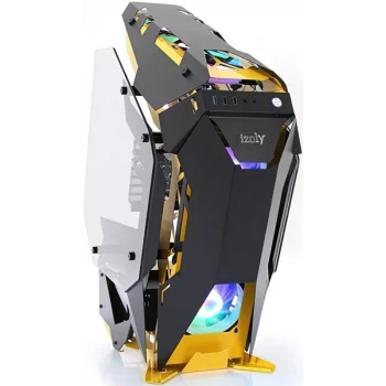 İzoly Robo Case Ax7 6x ARGB Fan Gaming PC Kasası Gaming Sarı Oyuncu kasası