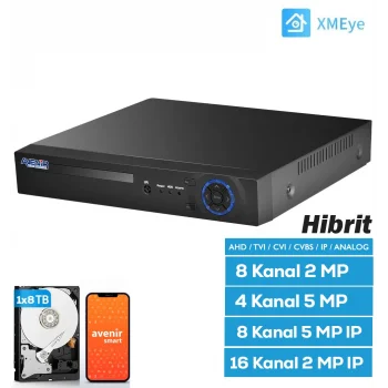 AVENIR AV-NVR08 1HDD 8 Kanal Full HD 1U KAYIT CİHAZI