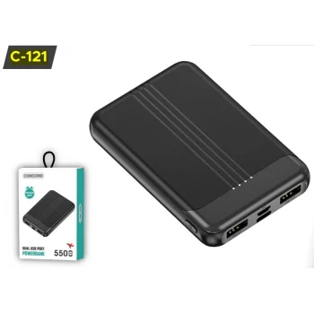 Concord Powerbank C-121 5500Mah 2Xusb Mıcro+Type-C Giriş Taşınabilir Hızlı Şarj Cihazı