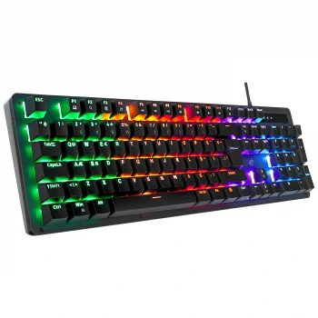 eMachines EAK104 Siyah USB RGB Backlight RED SWITCH Mekanik Q 104 Tuşlu Gaming Klavye