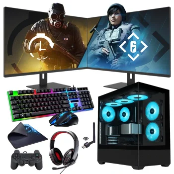 i3 13100F 16GB 1TB M2 12GB RTX3060 Çift 24 Monitörlü Oyun Bilgisayarı (Gaming SET)