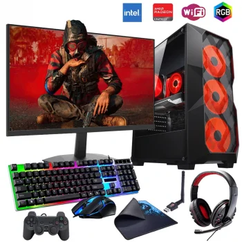 i5 12400F 16GB DDR4 512GB m2 8GB RX580 24 Monitörlü Oyun Bilgisayarı (Gaming SET)