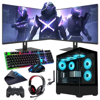 i5 14400F 16GB DDR4 512GB m2 12GB RTX3060 Çift 24 Monitörlü Oyun Bilgisayarı (Gaming SET)