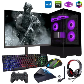 i5 14400F 16GB DDR5 1TB m2 12GB RTX5070 24 Monitörlü Oyun Bilgisayarı (Gaming SET)