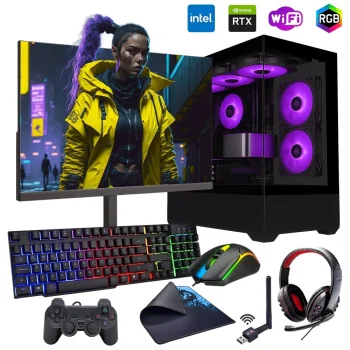 i5 14400F 16GB DDR5 1TB m2 8GB RTX5050 24 Monitörlü Oyun Bilgisayarı (Gaming SET)