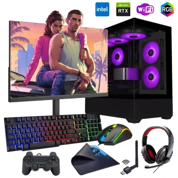 i5 14400F 16GB DDR5 512GB m2 8GB RTX5050 24 Monitörlü Oyun Bilgisayarı (Gaming SET)