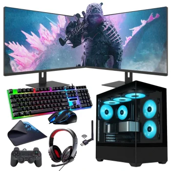 i5 14400F 32GB DDR4 1TB M2 12GB RTX3060 Çift 24 Monitörlü Oyun Bilgisayarı (Gaming SET)