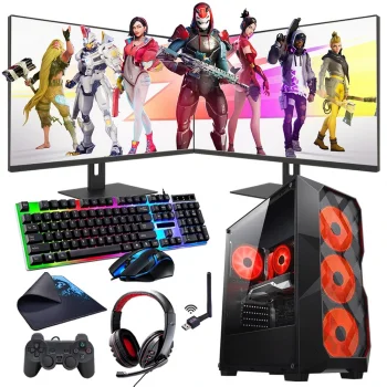 İ7 12700F 32GB DDR4 1TB M2 4GB GTX1650 Çift 24 Monitörlü Oyun Bilgisayarı (Gaming SET)