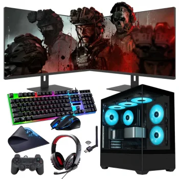 i7 13700F 16GB DDR4 512GB m2 12GB RTX3060 Çift 24 Monitörlü Oyun Bilgisayarı (Gaming SET)