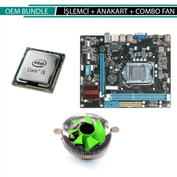 Intel İ3 2. Nesil + Anakart H61 1155Pin + Combo Fan