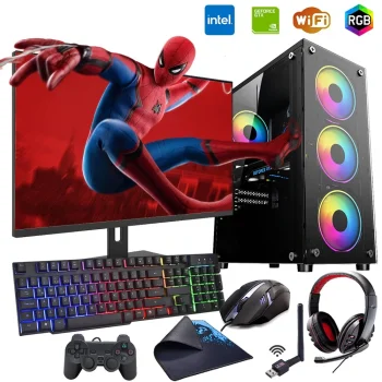 iNTEL i5 3N 16GB Ram 1TB SSD 4GB GTX1050TI 24 Monitörlü Oyun Bilgisayarı (Gaming SET)