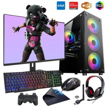 iNTEL i5 3N 16GB Ram 1TB SSD 4GB RX550 24 Monitörlü Oyun Bilgisayarı (Gaming SET)