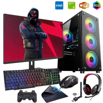 iNTEL i5 3N 8GB Ram 480GB SSD 4GB GTX1050TI 24 Monitörlü Oyun Bilgisayarı (Gaming SET)