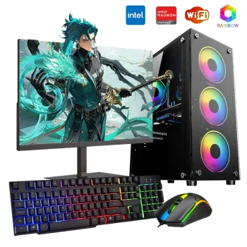 iNTEL i5 3N 8GB Ram 480GB SSD 4GB RX550 24 Monitörlü Oyun Bilgisayarı