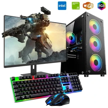 iNTEL i5 4N 16GB Ram 1TB SSD 4GB GTX1050TI 24 Monitörlü Oyun Bilgisayarı