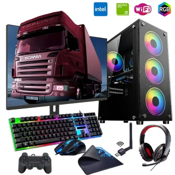 iNTEL i5 4N 16GB Ram 1TB SSD 4GB GTX1050TI 24 Monitörlü Oyun Bilgisayarı (Gaming SET)