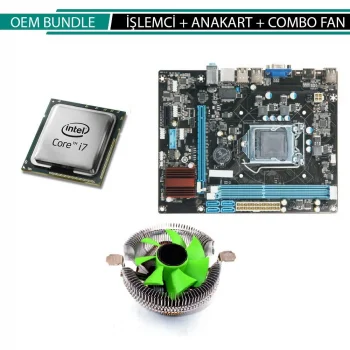 Intel İ7 2. Nesil + Anakart H61 1155Pin + Combo Fan