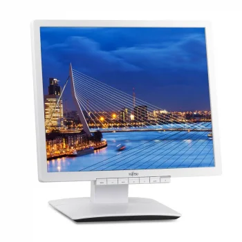 Monitör 19 Fujıtsu B19-6 LED 1280X1024  Beyaz Pivot Ayaklı Kurumsal Monitör bx Kalite 2.El 3Ay Garantili Ofis Monitörü