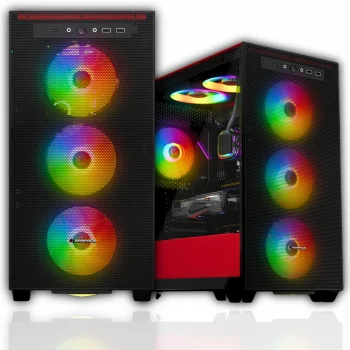 Rampage Kasa Blaze Mesh Temperlı Cam Sıyah 4* 12Cm Argb Fan M-Atx Mıd-T Gamıng (Psu Yok)