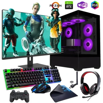 Ryzen5 5600 32GB 1TB M2 12GB RTX3060 24 Monitörlü Oyun Bilgisayarı (Gaming Set)