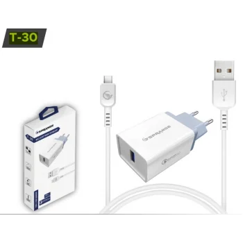 Sprange Tel Aks.Şarj Adaptör Usb-A T-30 (5V/3A-9V/2A-12V/1,5A Maks.18W)