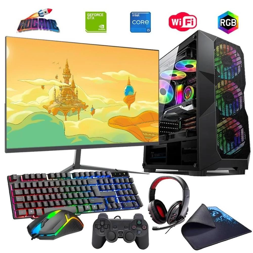 i5 13400F 16GB DDR4 512GB m2 4GB GTX1650 24 Monitörlü Oyun Bilgisayarı (Gaming SET)