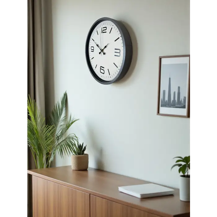 36 Cm Gri Standart Dekoratif Duvar Saati