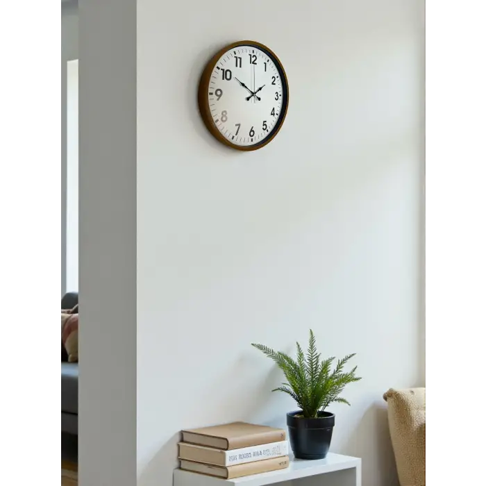 36 Cm Kahverengi Dekoratif Duvar Saati