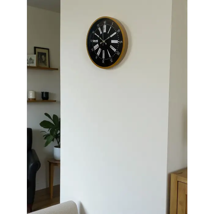 36 Cm Kahverengi Dekoratif Duvar Saati