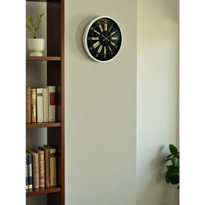 36 Cm Krem Dekoratif Duvar Saati