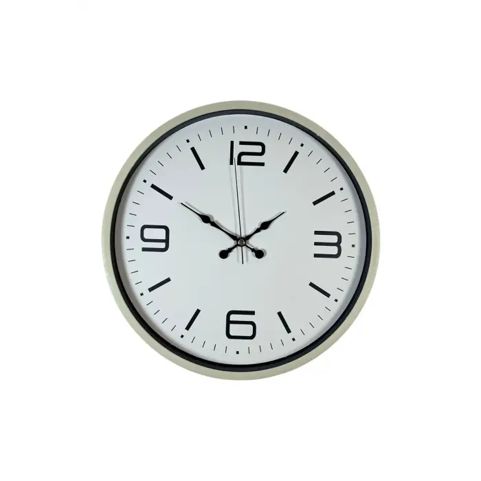 36 Cm Krem Modern Dekoratif Duvar Saati