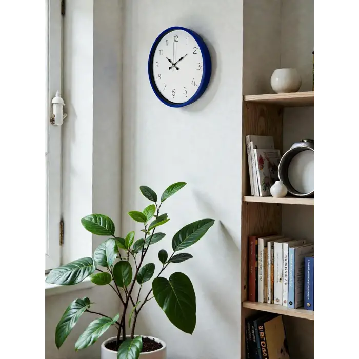 36 Cm Lacivert Dekoratif Duvar Saati