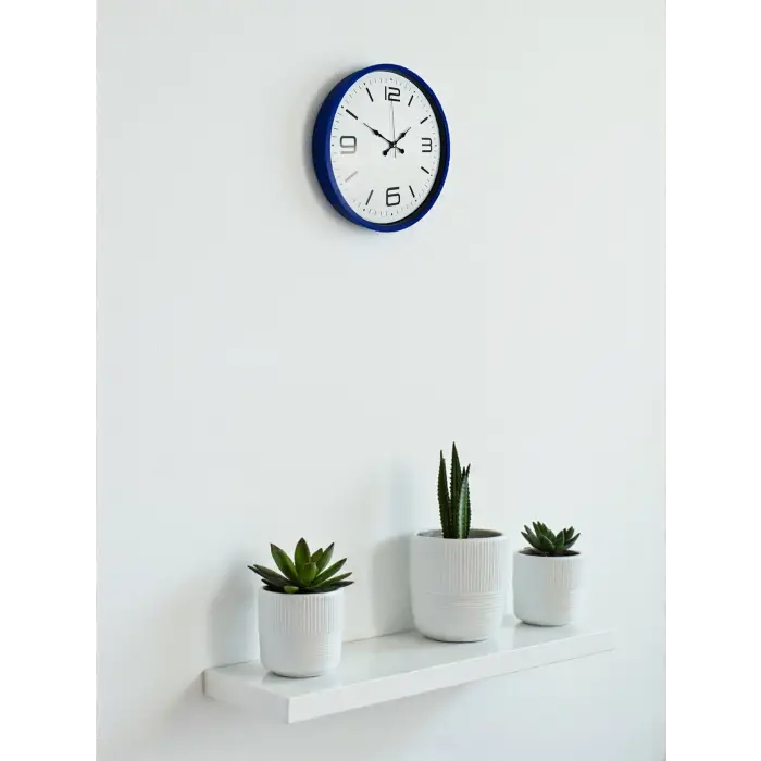 36 Cm Lacivert Modern Dekoratif Duvar Saati