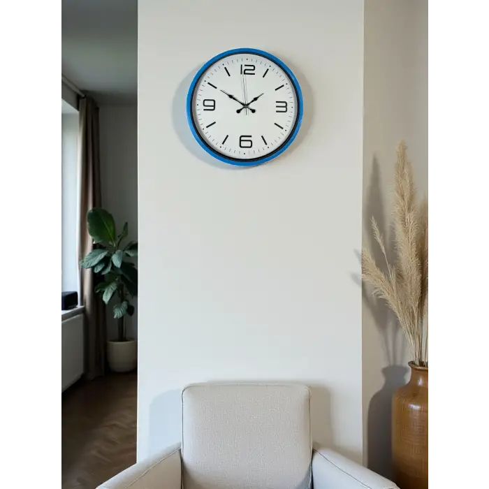 36 Cm Mavi Dekoratif Duvar Saati