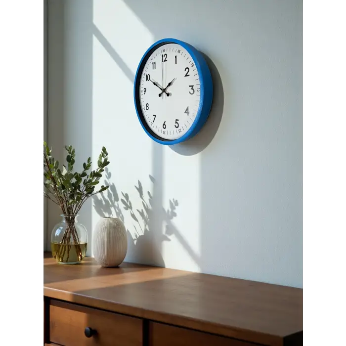 36 Cm Mavi Dekoratif Duvar Saati