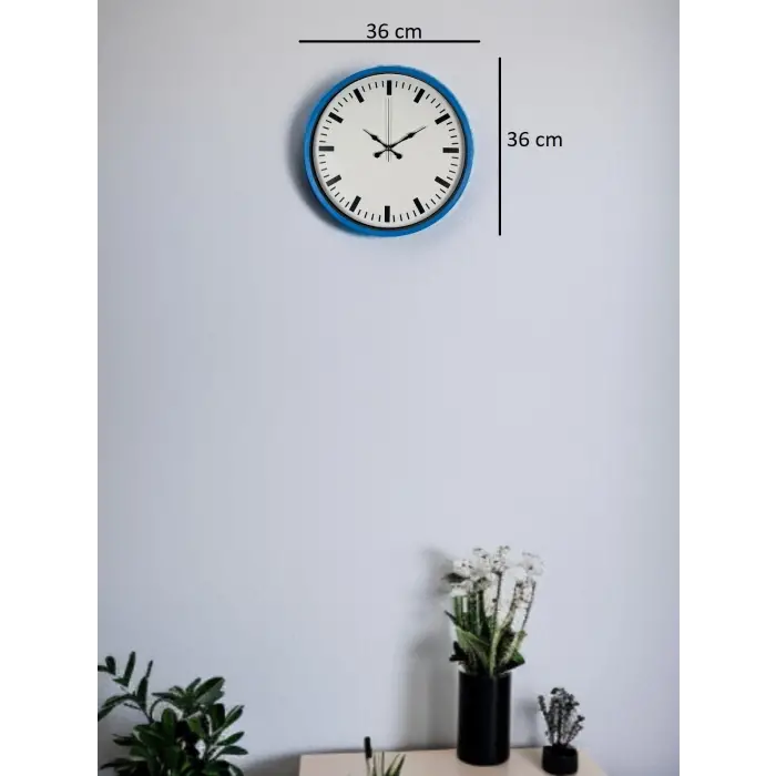 36 Cm Mavi Zarif Duvar Saati