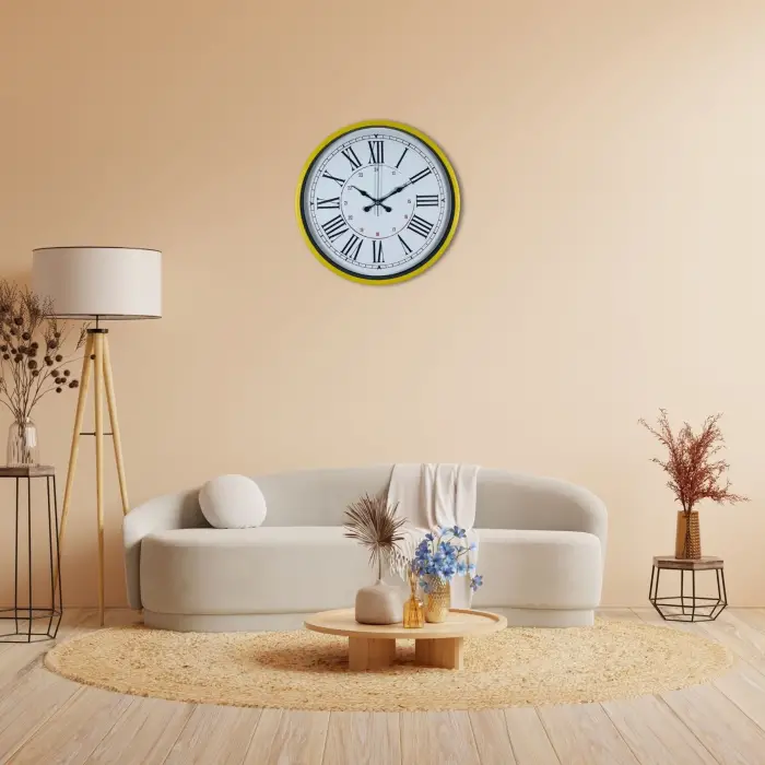 36 Cm Sarı Standart Duvar Saati