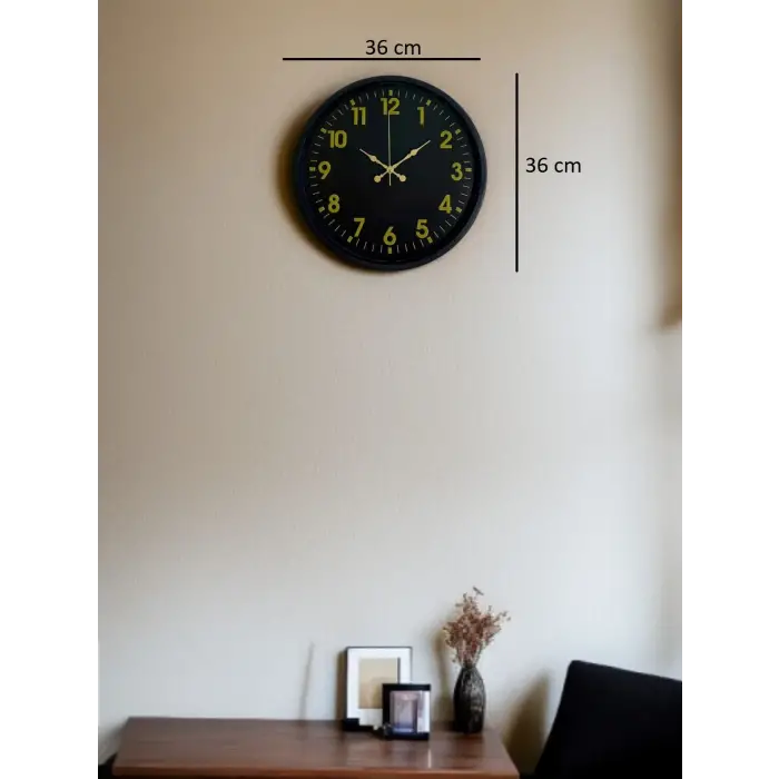 36 Cm Siyah Standart Duvar Saati